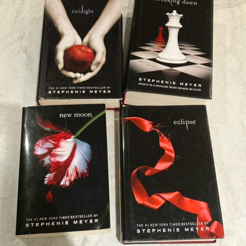 Twilight series by Stephanie Meyer. 4 books.